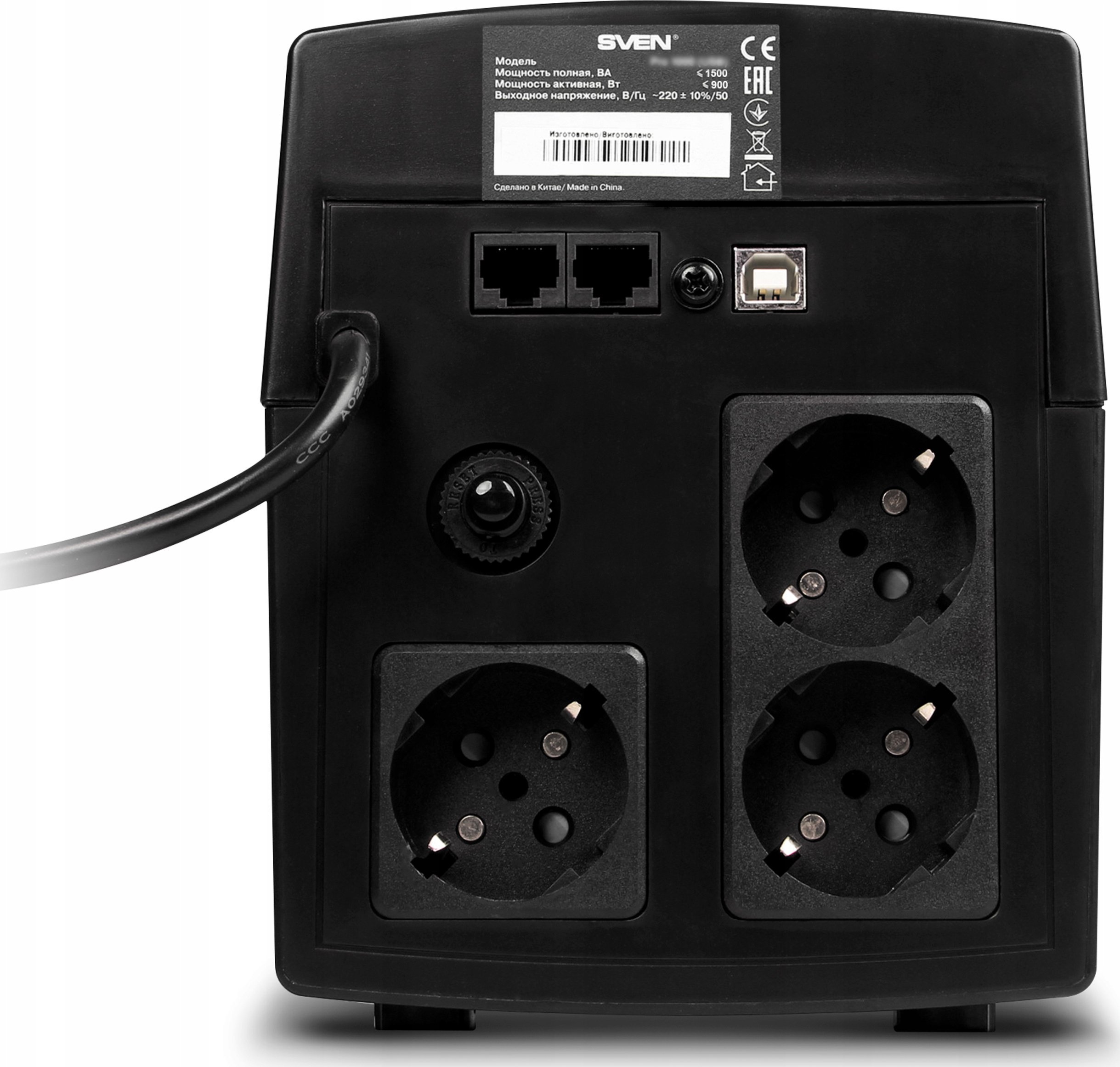 фото Лінійно-інтерактивне ДБЖ Sven Pro 1500 LCD USB (SV-013875) 2
