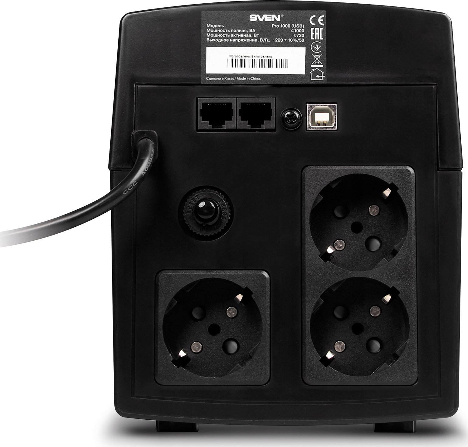 фото Лінійно-інтерактивне ДБЖ Sven Pro 1000 USB (SV-013868) 2