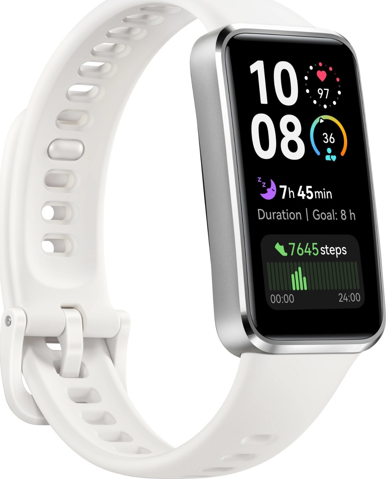 фото Фітнес-браслет Huawei Band 10 White Metal Body (55020ELM)
