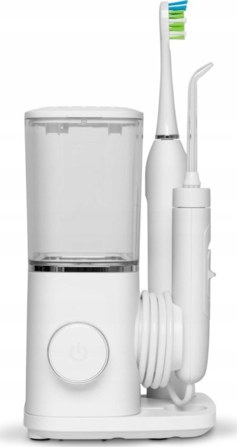 фото Зубний центр (іригатор + щітка) Waterpik Sensonic Complete Care White with Chrome CC-04CD010-1