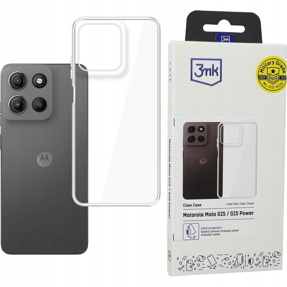 3MK Etui Clear Case do Motorola Moto G15
