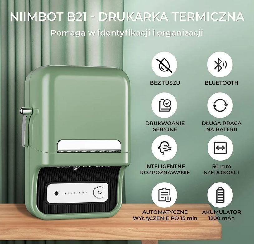 фото Принтер этикеток Niimbot B21S Green