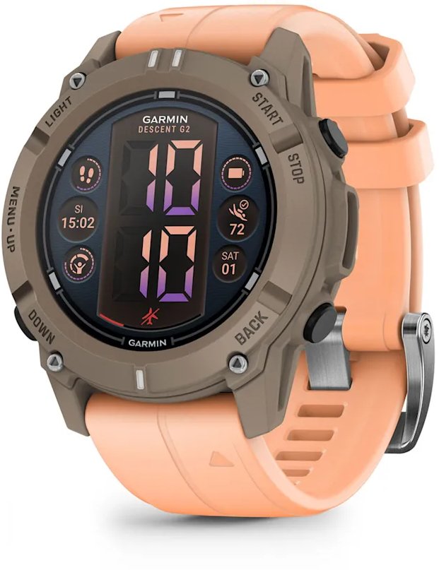 фото Смарт-годинник Garmin Descent G2 Paloma with Shell Pink Band (010-02986-01)
