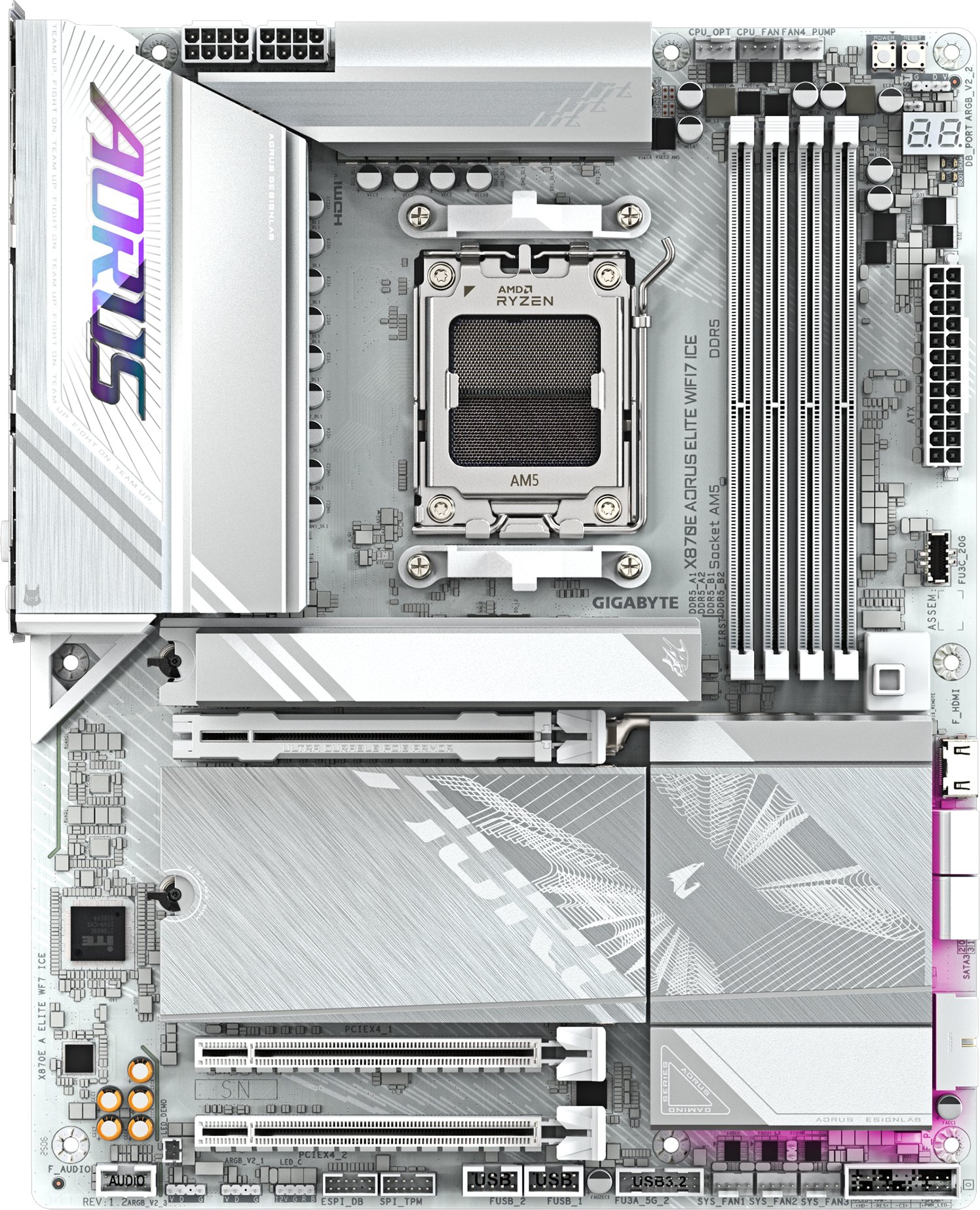 фото Материнська плата Gigabyte X870E Aorus Elite WIFI7 ICE