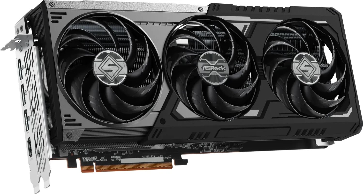 фото Видеокарта ASRock Radeon RX 9070 XT Steel Legend Dark 16GB (RX9070XT SLD 16G)