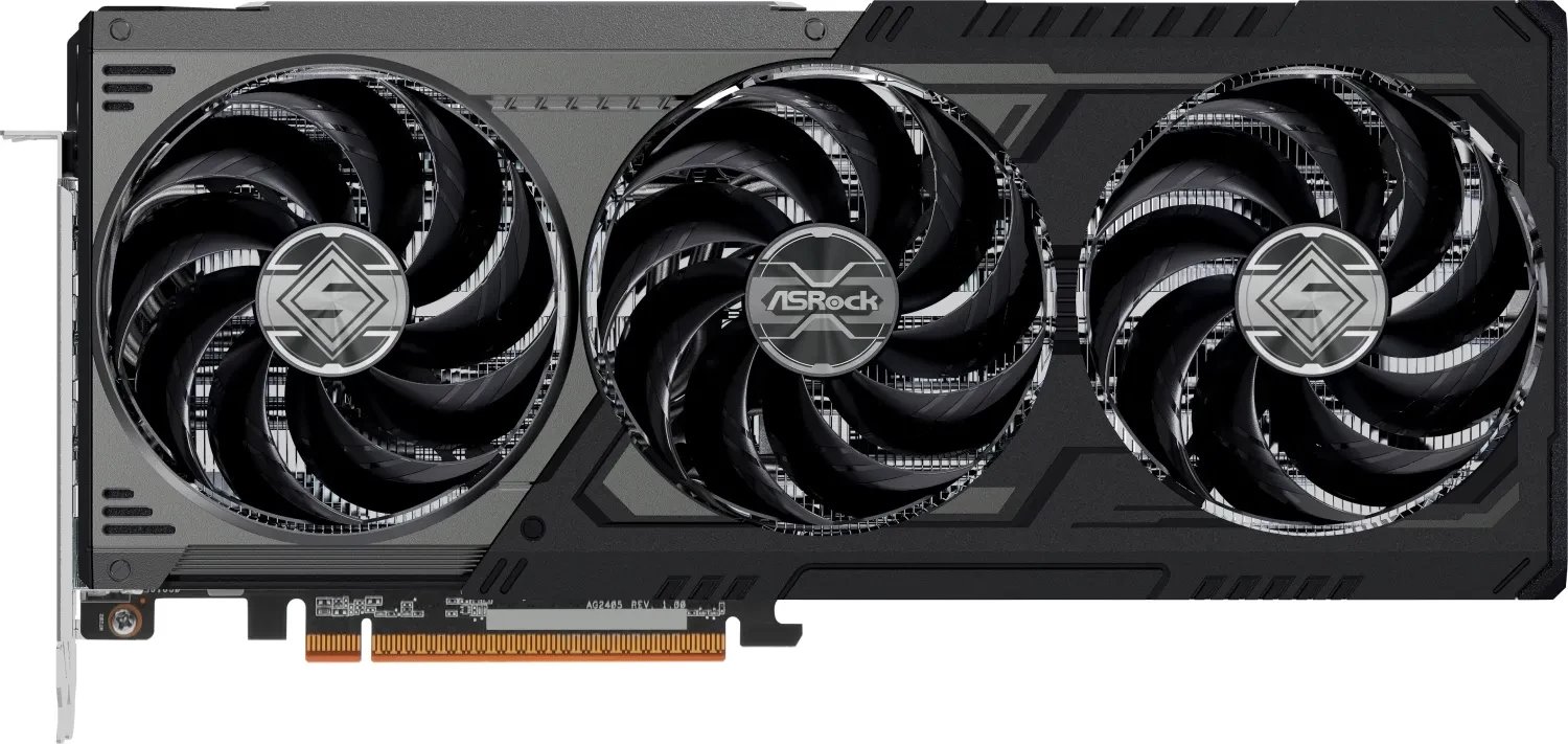 фото Видеокарта ASRock Radeon RX 9070 XT Steel Legend Dark 16GB (RX9070XT SLD 16G)
