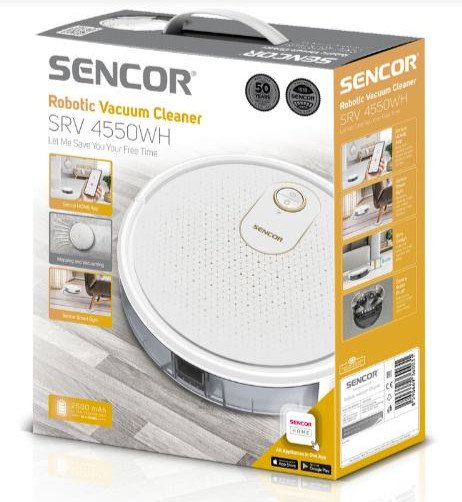 фото Робот-пилосос з вологим прибиранням Sencor SRV 4550WH