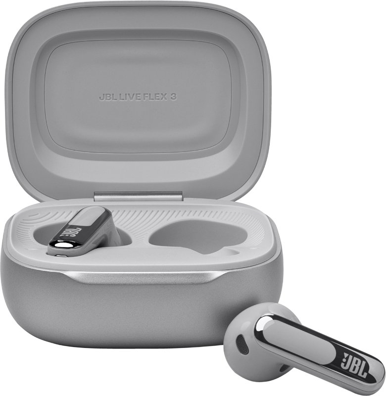 фото Навушники TWS JBL Live Flex 3 Silver (JBLLIVEFLEX3SIL)