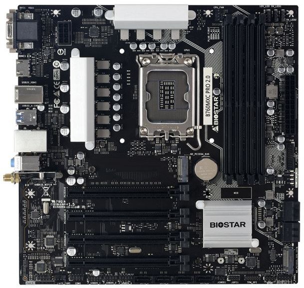 фото Материнская плата Biostar B760MXC PRO — mATX с поддержкой DDR5 и Socket 1700