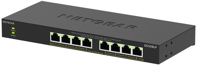 фото Комутатор керований Netgear GS308LP 1