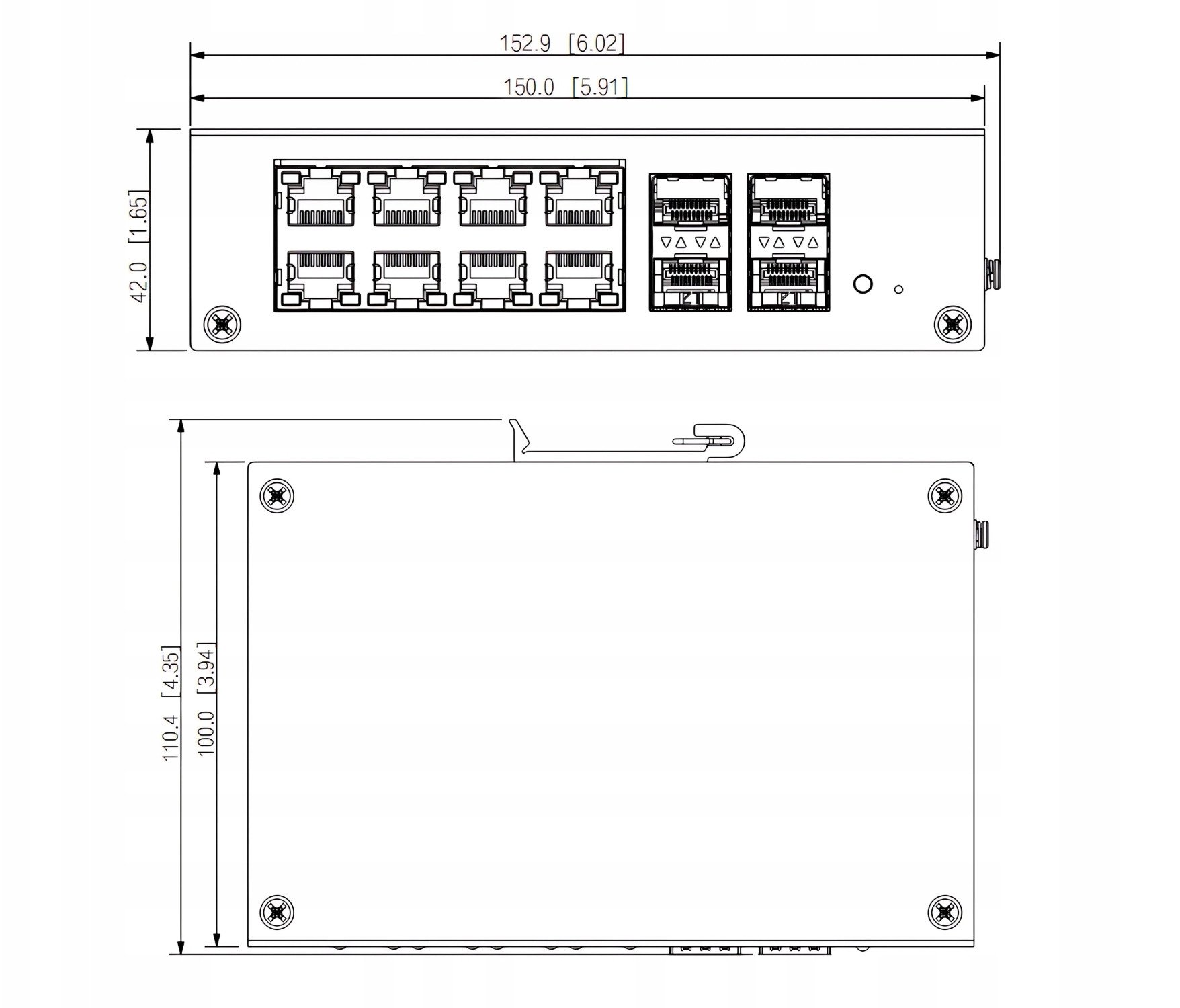 фото Комутатор некерований Dahua Technology HS4412-8ET-120