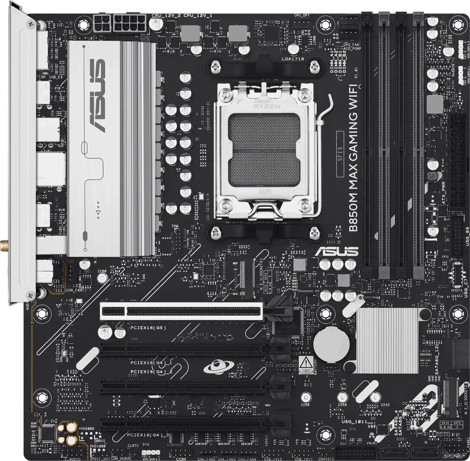 фото Материнська плата Asus B850M MAX Gaming WIFI (90MB1LL0-M0EAY0)