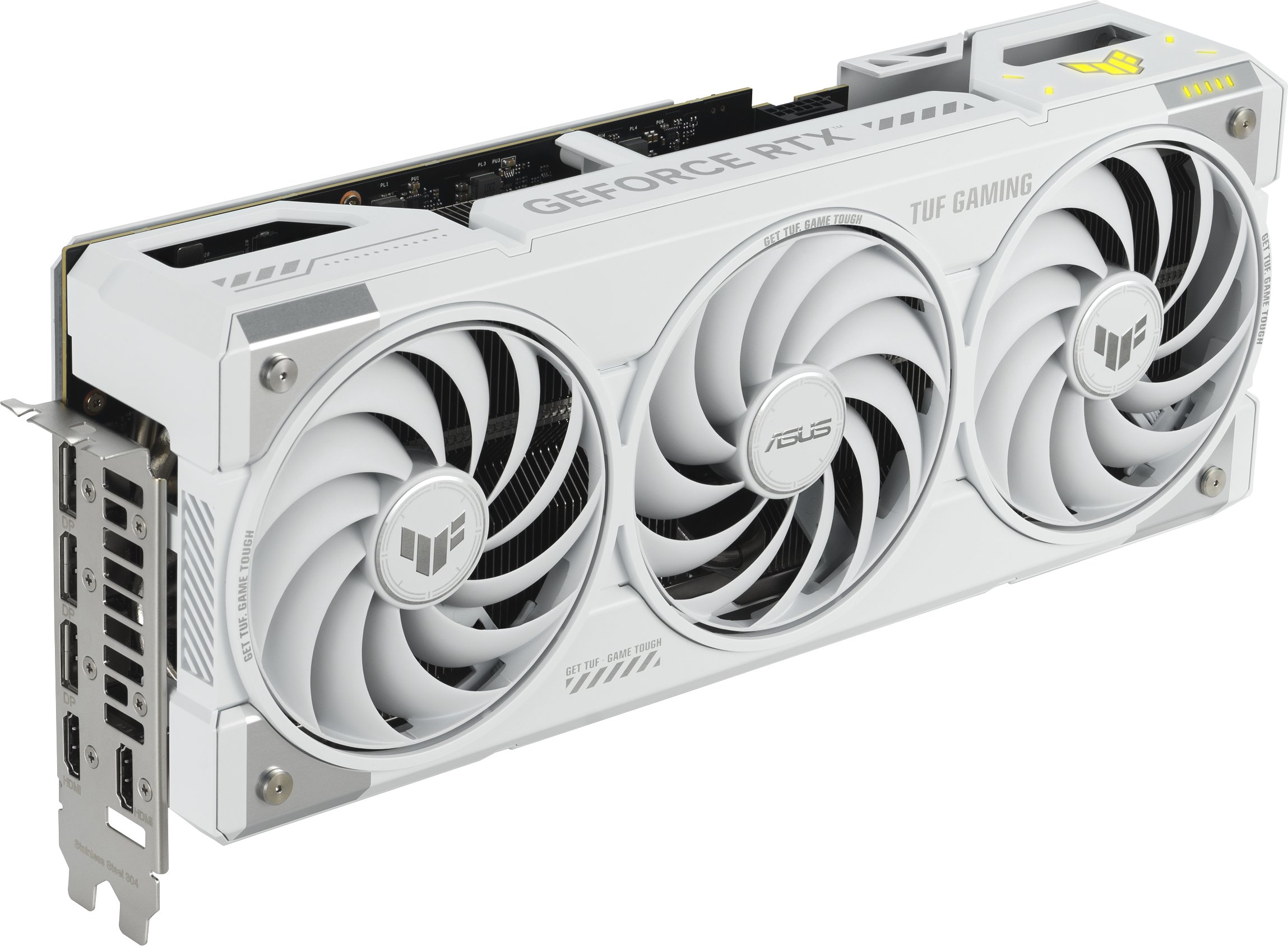 фото Відеокарта Asus GeForce RTX 5070 Ti TUF Gaming White OC 16GB (TUF-RTX5070TI-O16G-WHITE-GAMING)