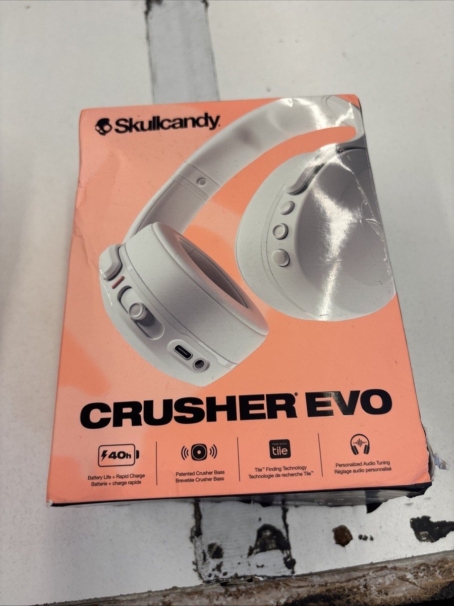 фото Навушники з мікрофоном SkullCandy Crusher Evo Bone Orange Glow (S6EVW-S951)