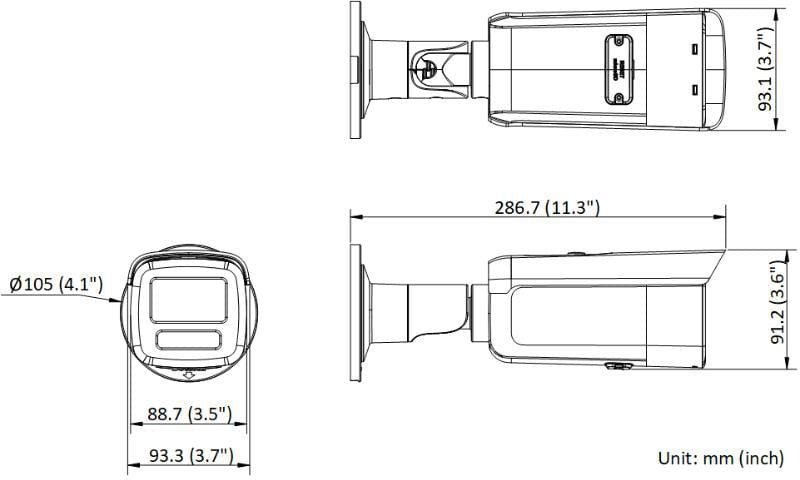 фото IP-камера відеоспостереження Hikvision DS-2CD2T86G2H-4I (eF) Black 2.8mm