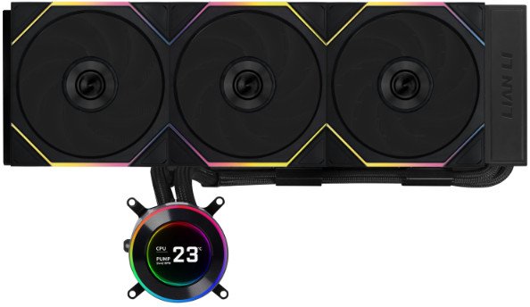 фото Водяне охолодження Lian Li Hydroshift II LCD-C 360TL Black (GHS2LCD36TB)
