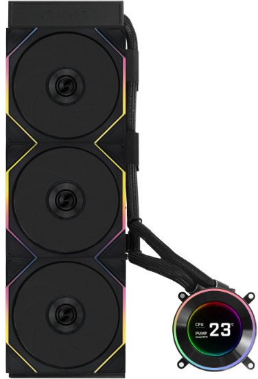 фото Водяне охолодження Lian Li Hydroshift II LCD-C 360TL Black (GHS2LCD36TB)