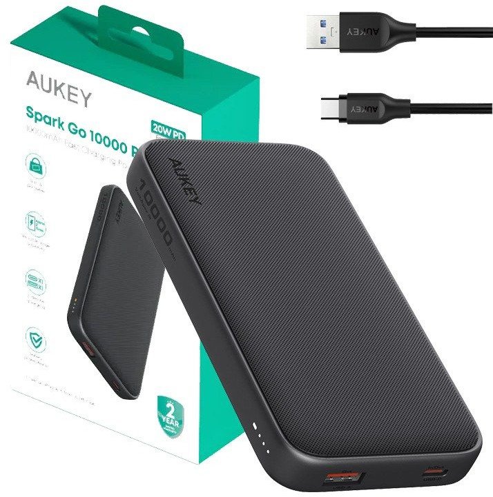 фото Зовнішній акумулятор (павербанк) Aukey PB-Y46P 10000mAh Black
