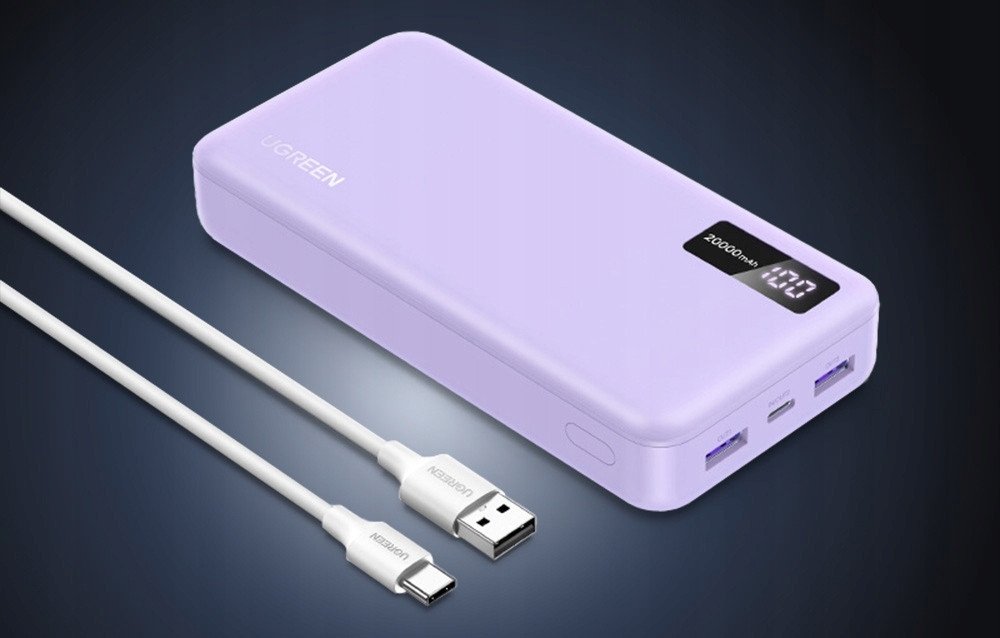 фото Зовнішній акумулятор (павербанк) Ugreen PB312 20000mAh Purple