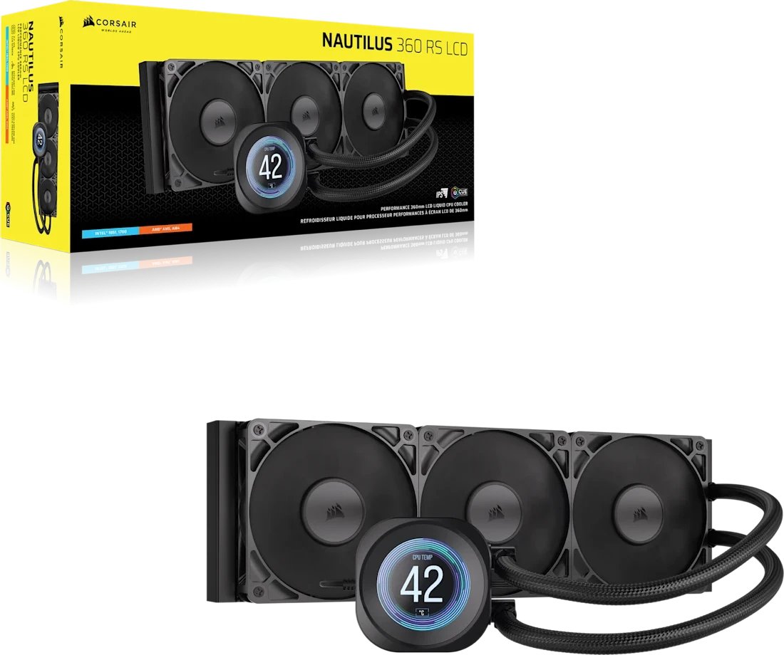 фото Водяне охолодження Corsair Nautilus 360 RS LCD Black (CW-9061033-WW)