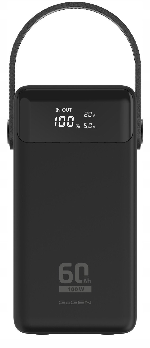 фото Зовнішній акумулятор (павербанк) GoGen PB600002B 60000mAh Black
