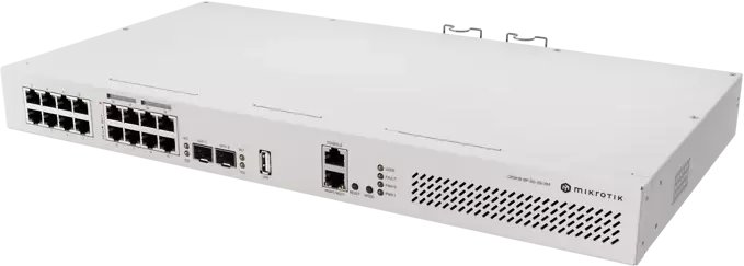 фото Комутатор керований рівня 3 Mikrotik CRS418-8P-8G-2S+RM