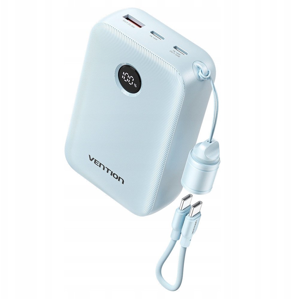фото Зовнішній акумулятор (павербанк) Vention 20000mAh Blue (FKBL0-C)
