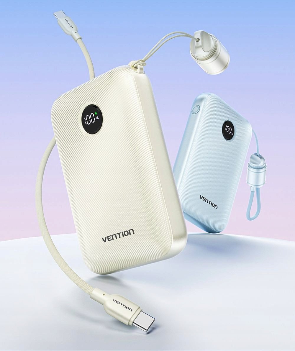 фото Внешний аккумулятор (пауэрбанк) Vention 10000mAh Beige (FKAN0-C)