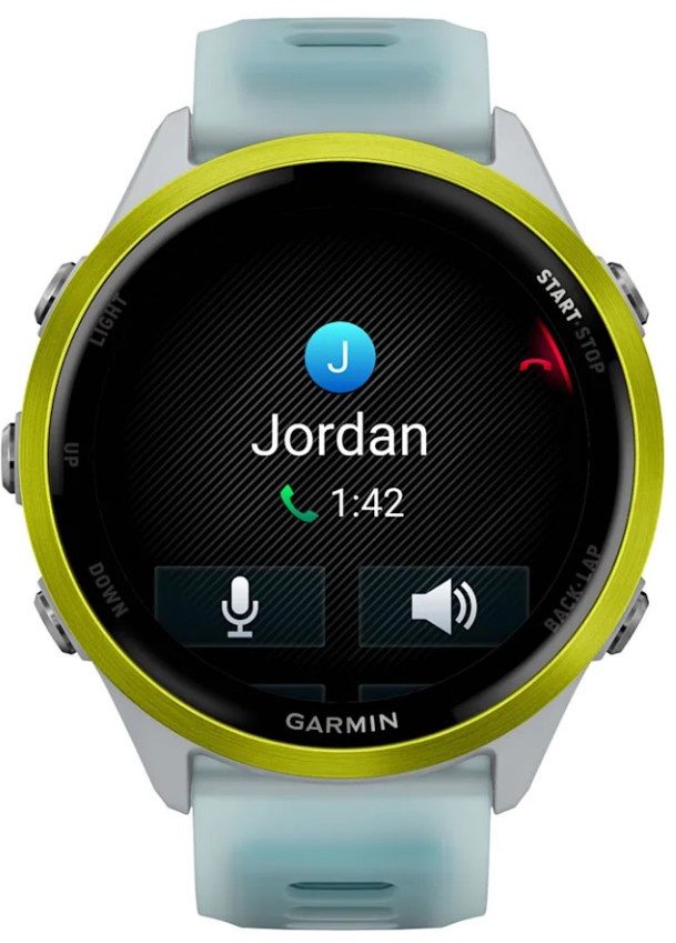 фото Смарт-годинник Garmin Forerunner 570 47mm Amp Yellow Aluminum w. Translucent Whitestone/Turquoise Band (010-02971-01)