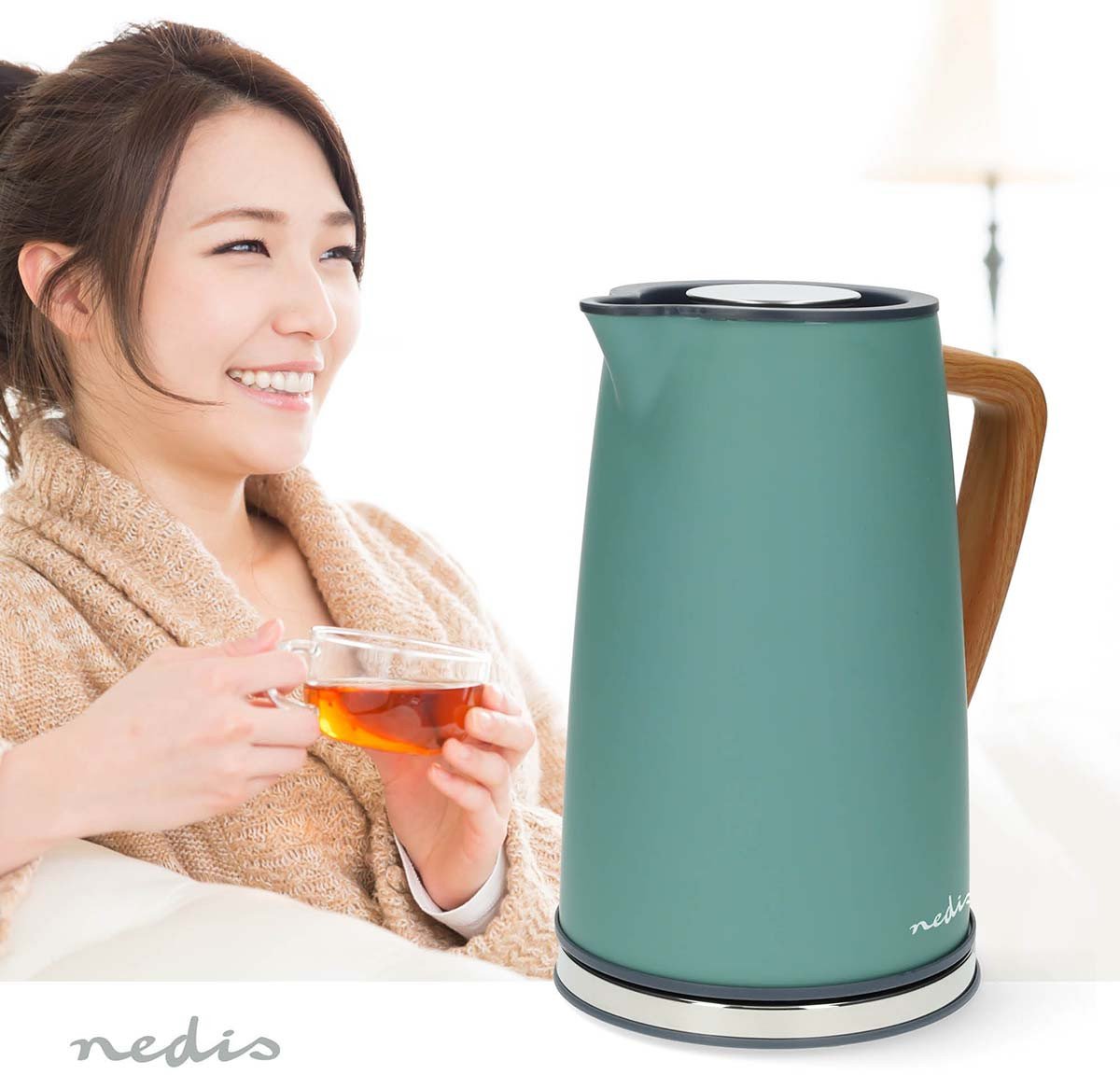 фото Електрочайник Nedis KAWK510EGN