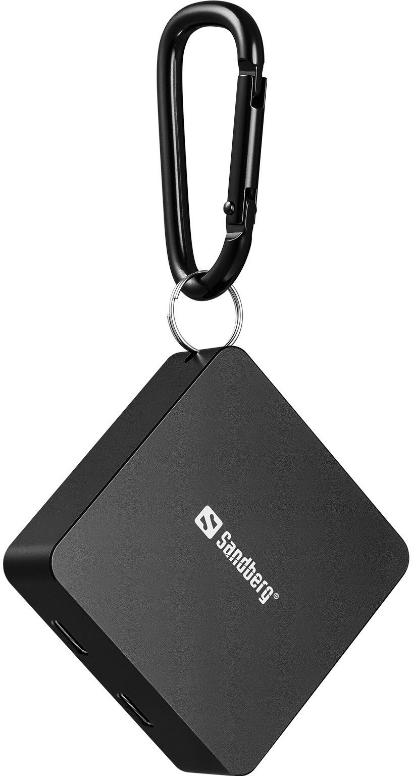 фото Зовнішній акумулятор (павербанк) Sandberg 3in1 Magnet Powerbank 5000mAh Black (421-28)