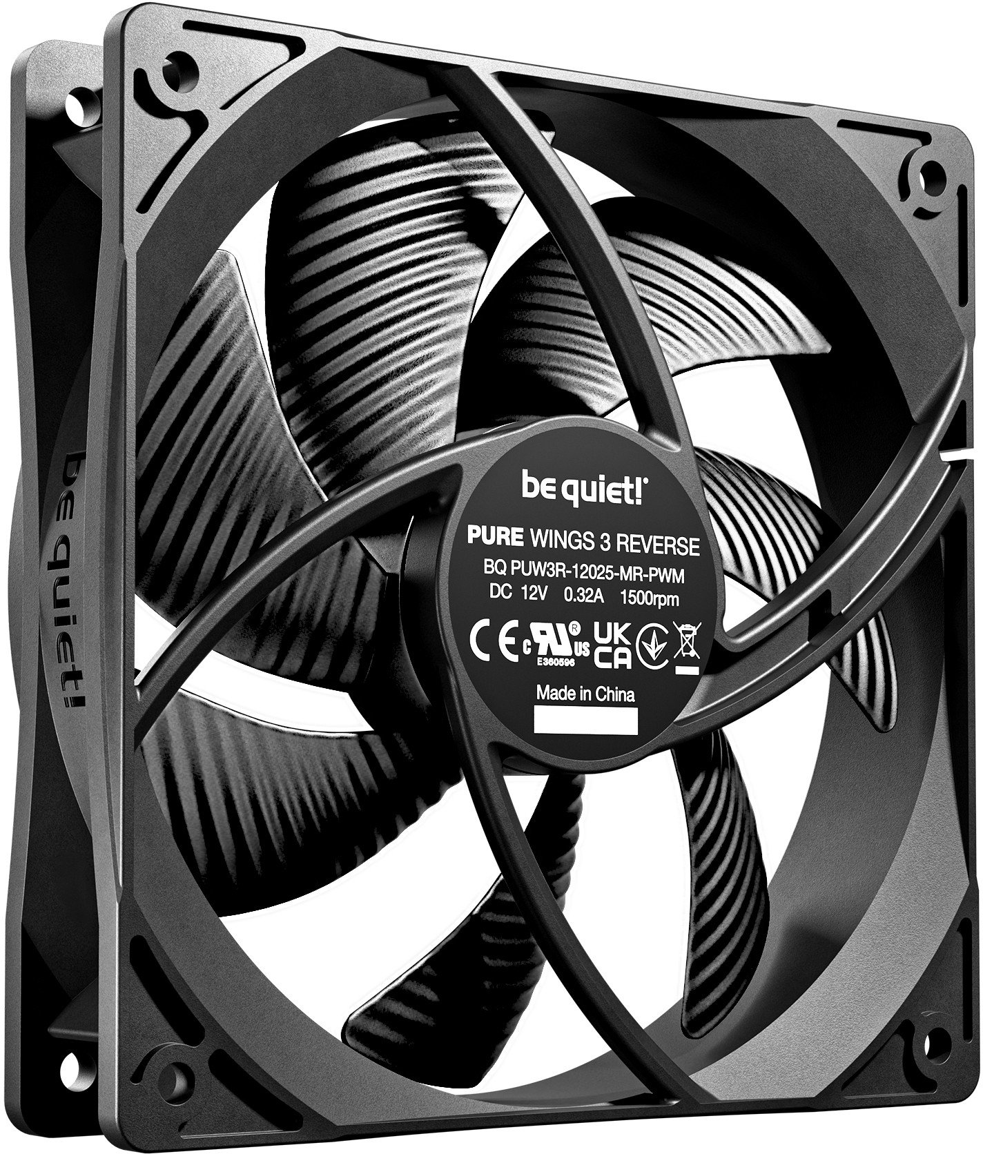 фото Вентилятор Be Quiet! Pure Wings 3 120mm PWM Reverse 3-Pack Black (BL137)
