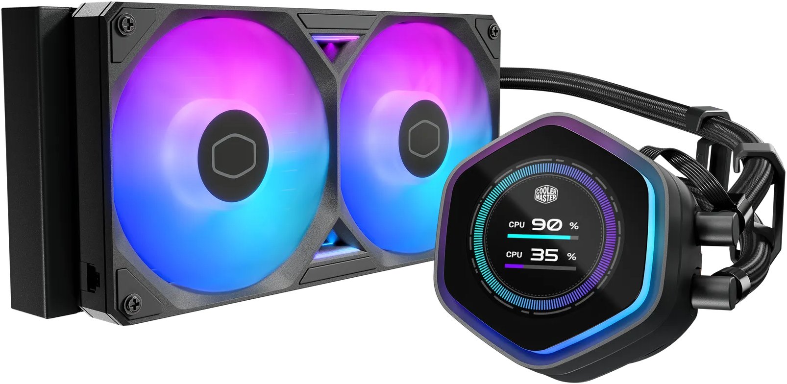 фото Водяне охолодження Cooler Master MasterLiquid 240 Atmos II LCD Black (MLX-D24M-A25SZ-L1)