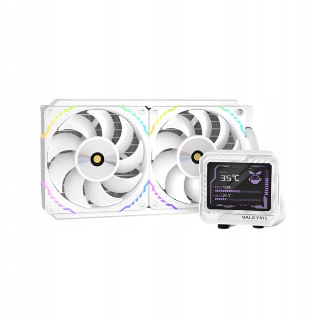 фото Водяне охолодження Valkyrie V240 LCD White (VK-AIOV240W)