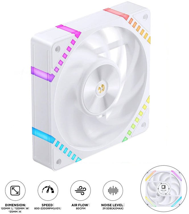 фото Вентилятор Jonsbo HF2-120 White