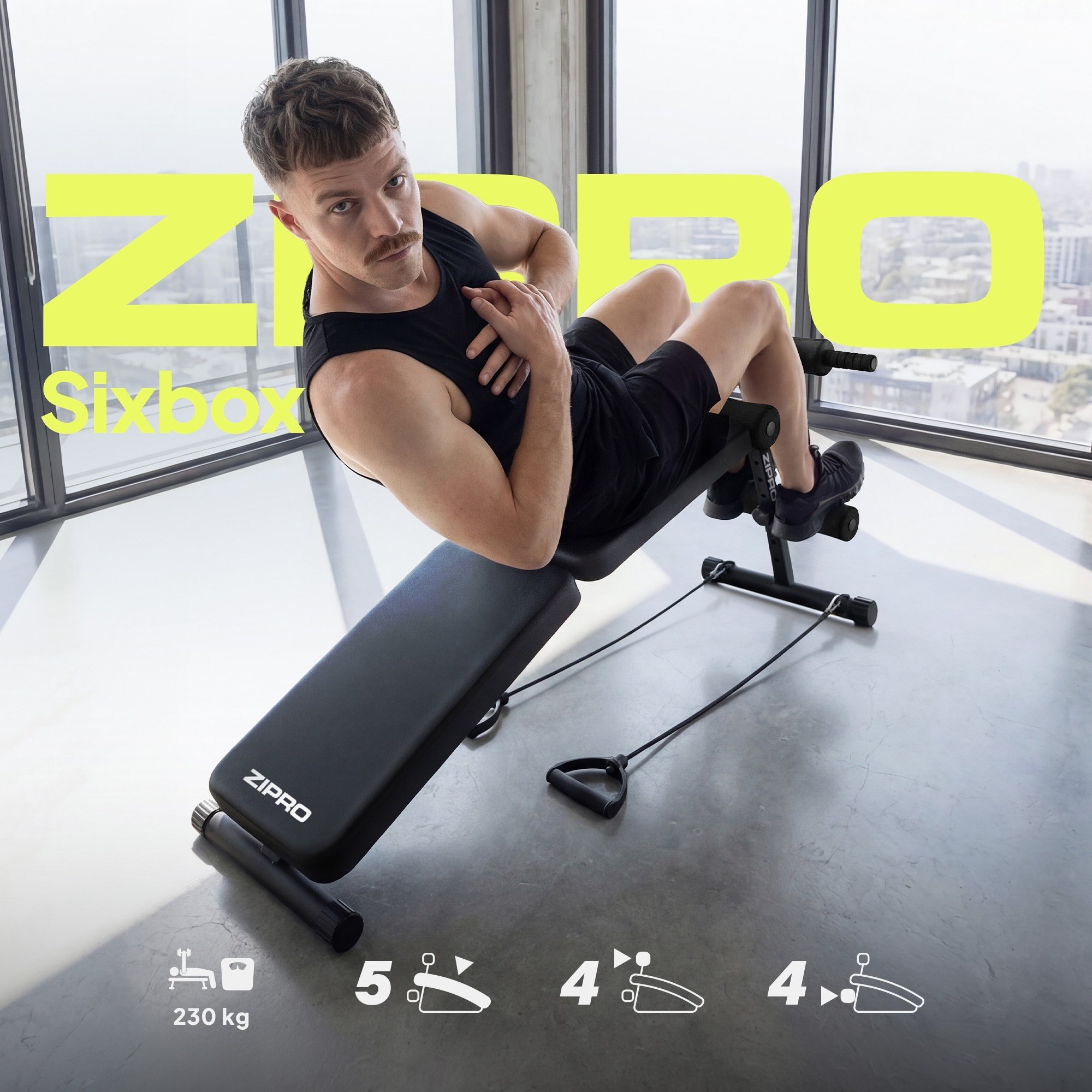Регулювання кута нахилу лави Zipro Sixbox