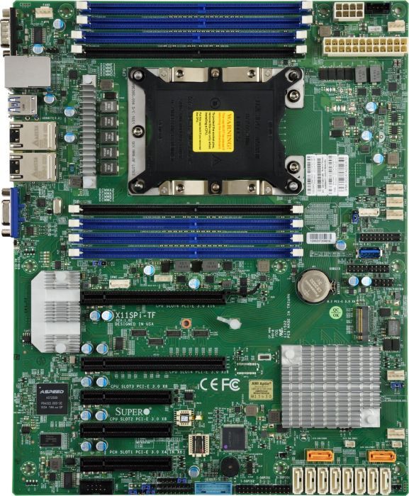фото Материнська плата серверна Supermicro X11SPi-TF (MBD-X11SPI-TF-B)