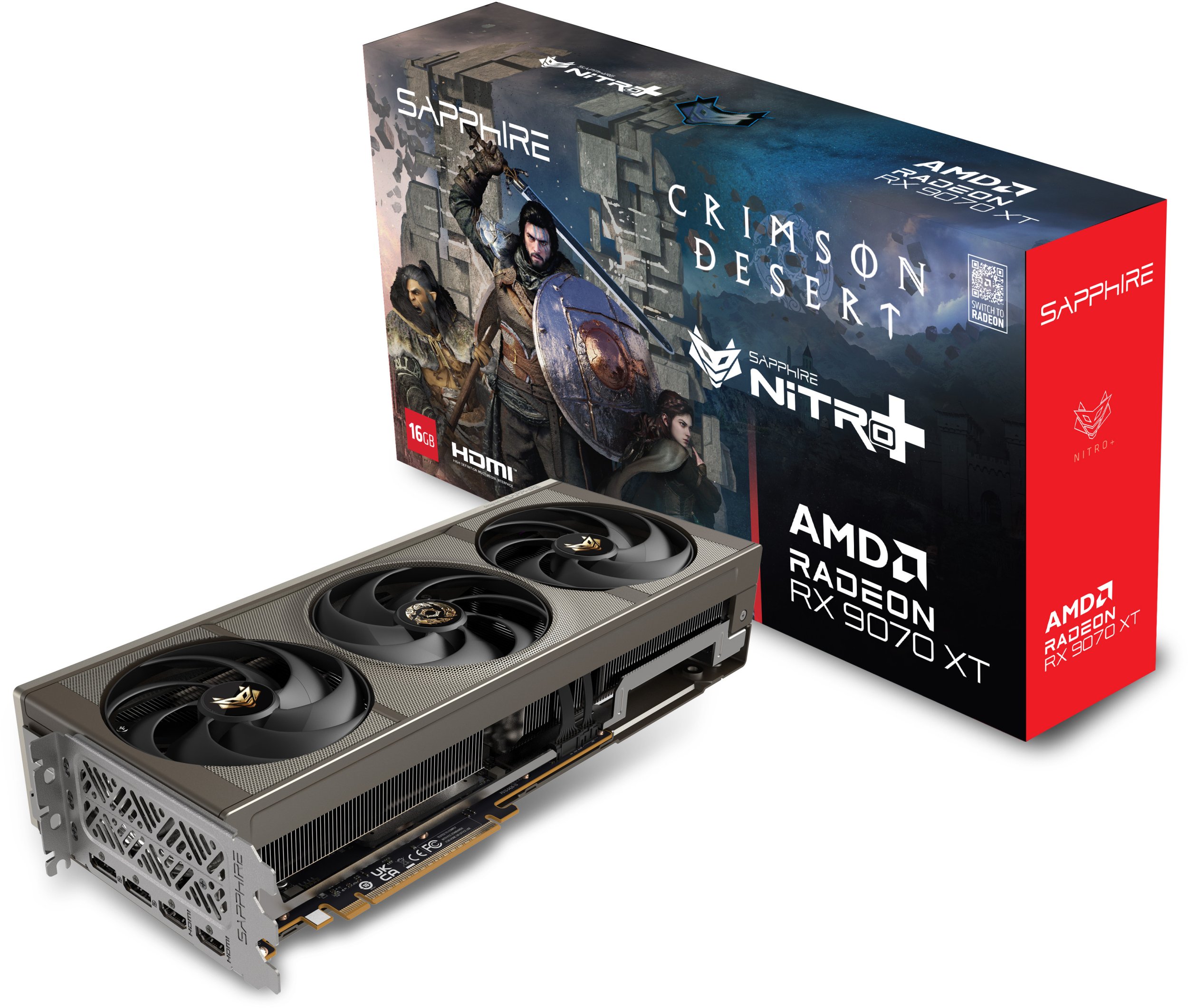фото Відеокарта Sapphire Radeon RX 9070 XT Nitro+ OC Crimson Desert (11348-10-20G) 1
