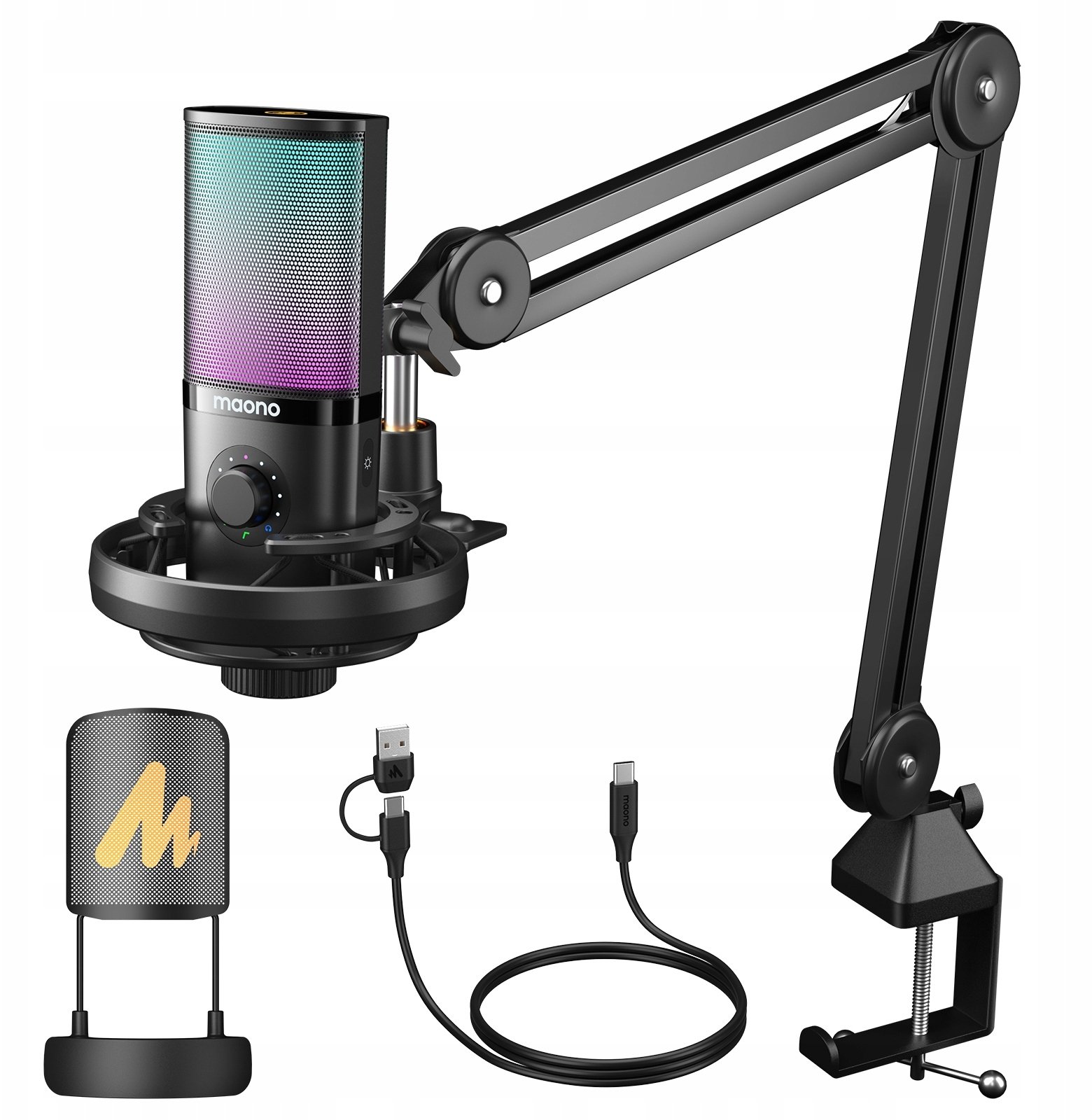 фото Микрофон для ПК, стриминга и подкастов Maono PM450S — качественное USB-решение для записи