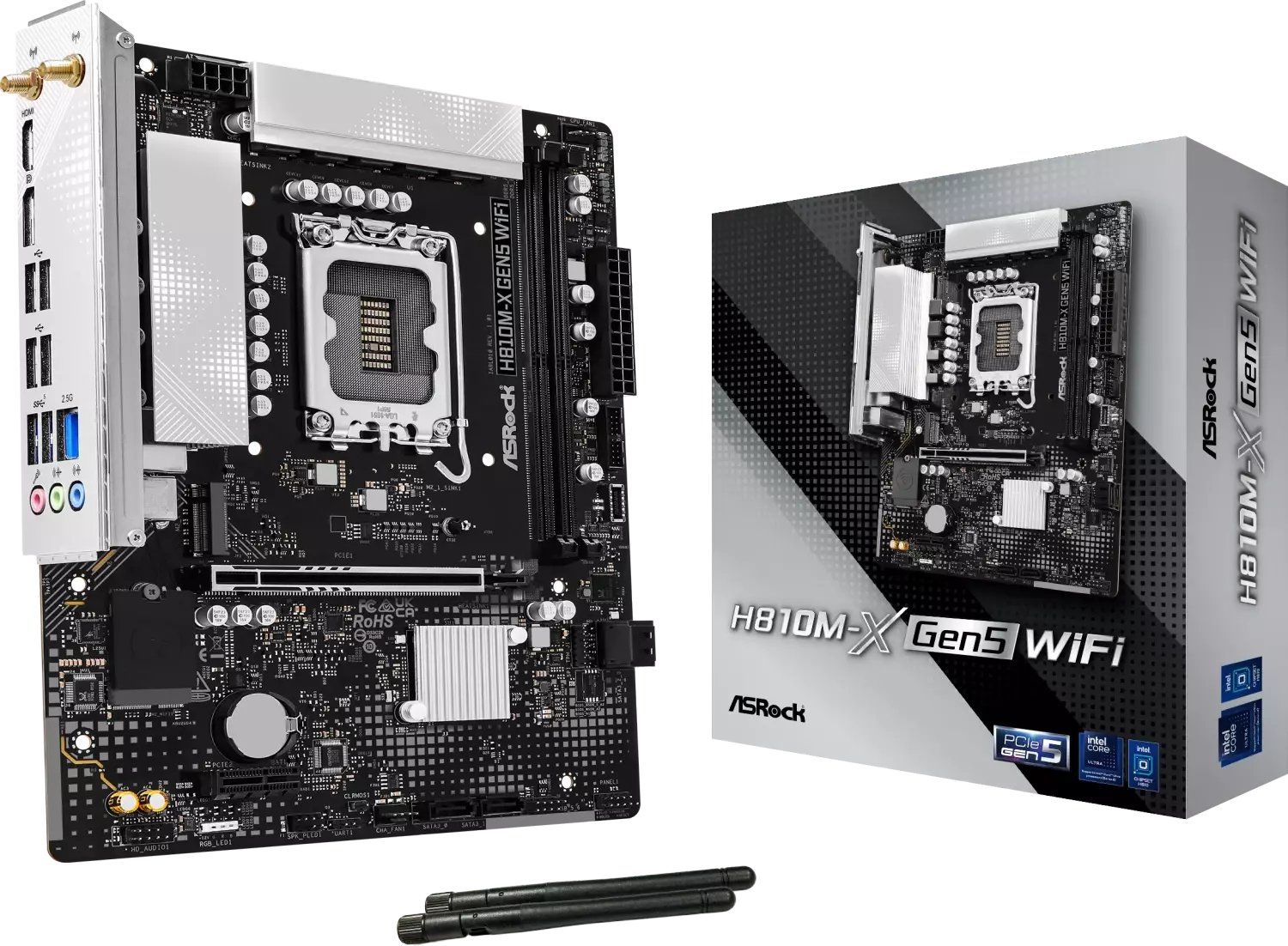 фото Материнська плата ASRock H810M-X GEN5 WIFI 1