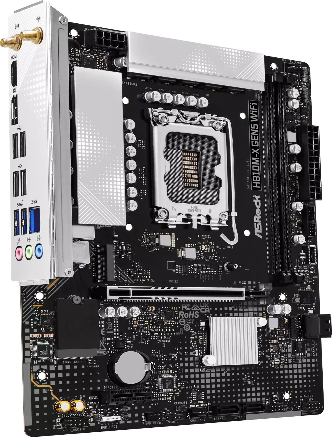 фото Материнська плата ASRock H810M-X GEN5 WIFI 3