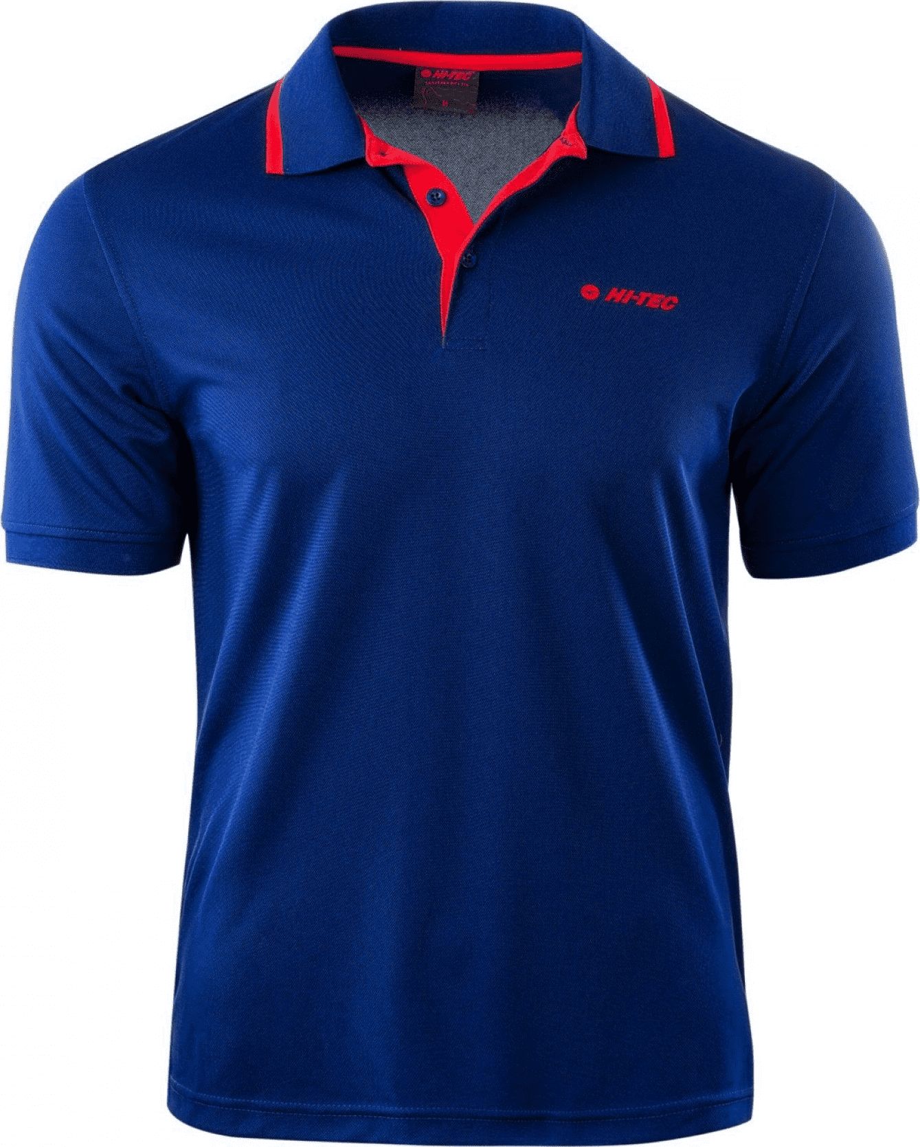 Hi-Tec Koszulka męska Polo Site blue print/high risk red r. L