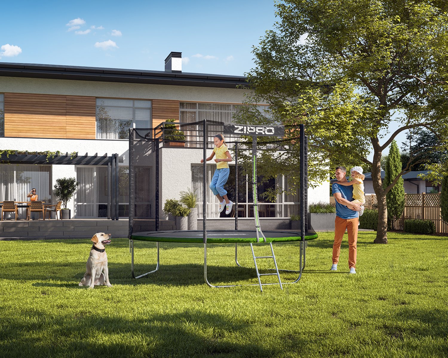 фото Батут Zipro Premium Jump Pro 12 FT Green