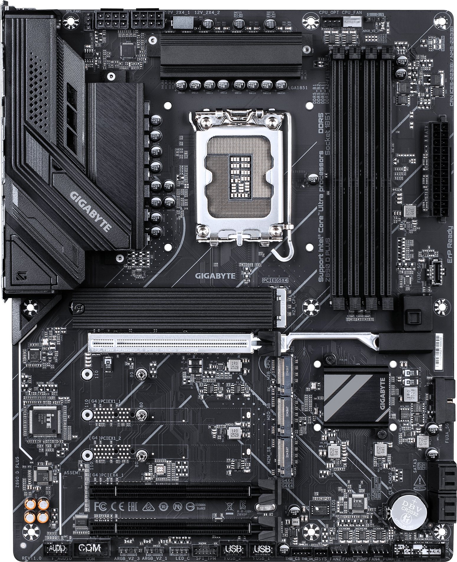 фото Материнська плата Gigabyte Z890 D PLUS — платформа для Intel Core Ultra з підтримкою DDR5 та PCIe 5.0