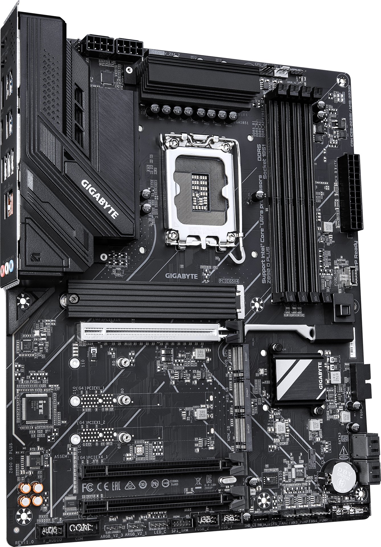 фото Материнська плата Gigabyte Z890 D PLUS — платформа для Intel Core Ultra з підтримкою DDR5 та PCIe 5.0