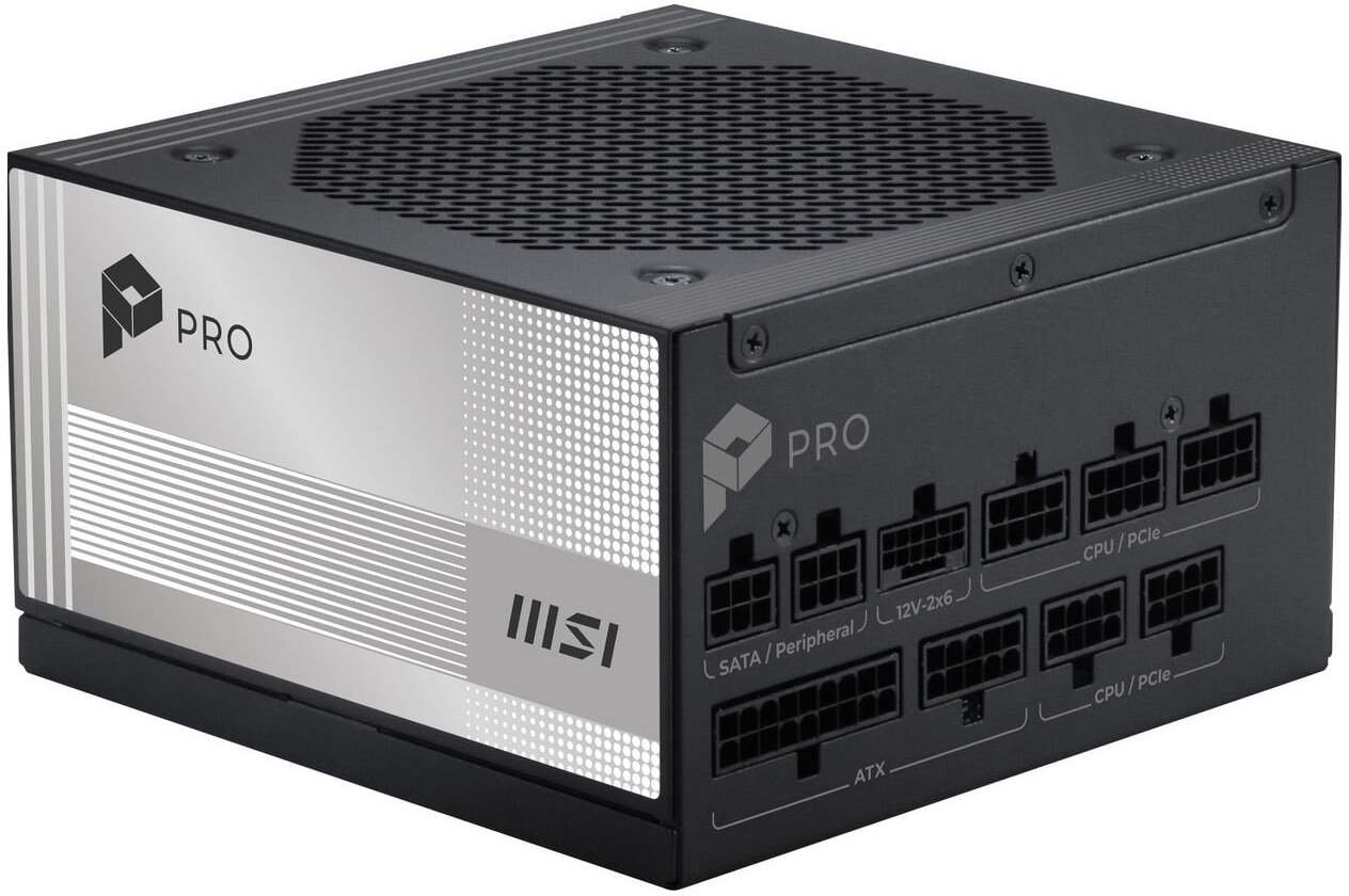 фото Блок питания MSI Pro A850PL PCIE5 — 850W, ATX 3.1, 80 Plus Platinum