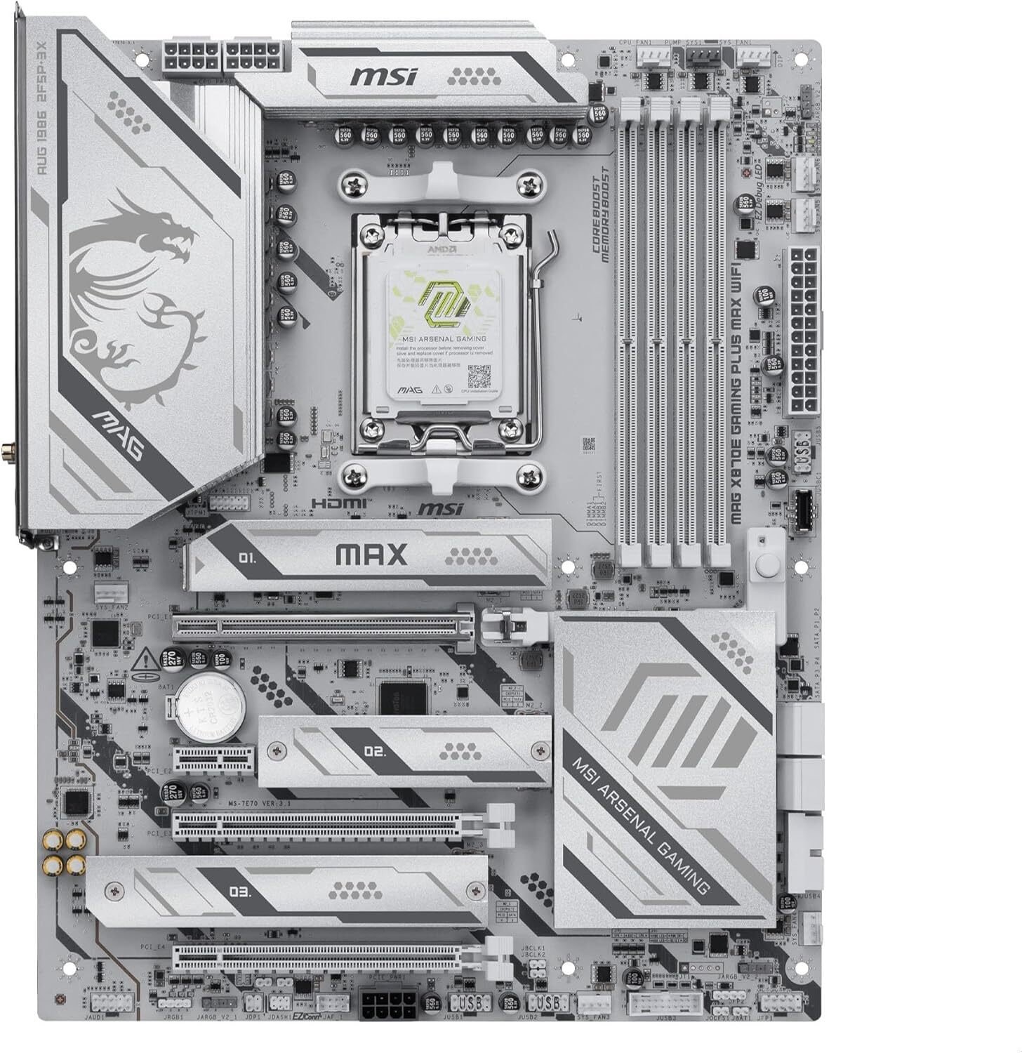 фото Материнская плата MSI MAG X870E Gaming Plus Max WIFI — мощная ATX-плата для геймерских сборок на Socket AM5