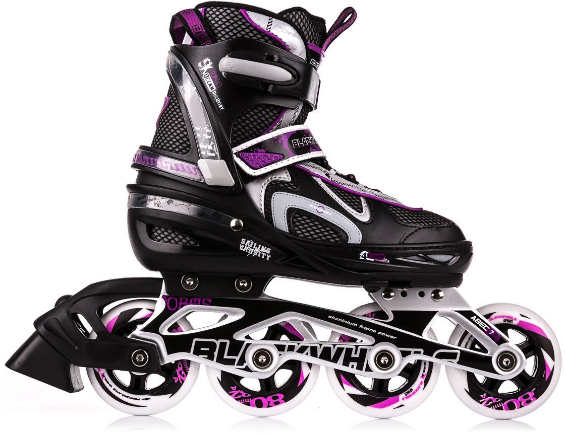 Rolki Blackwheels regulowane Flex czarno-fioletowe r. 39-42