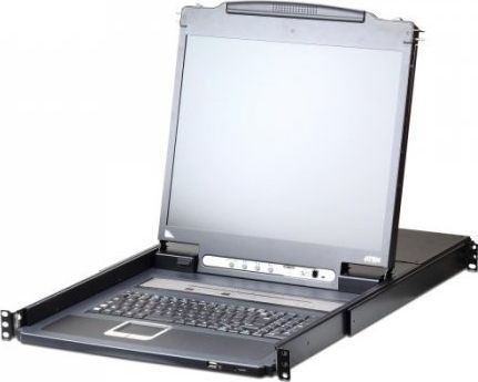 Konsola KVM Aten ATEN KVM 8 port LCD LED 17'' + keyboard + touchpad USB-PS/2, IP Admin - CL5708IM-ATA-AG