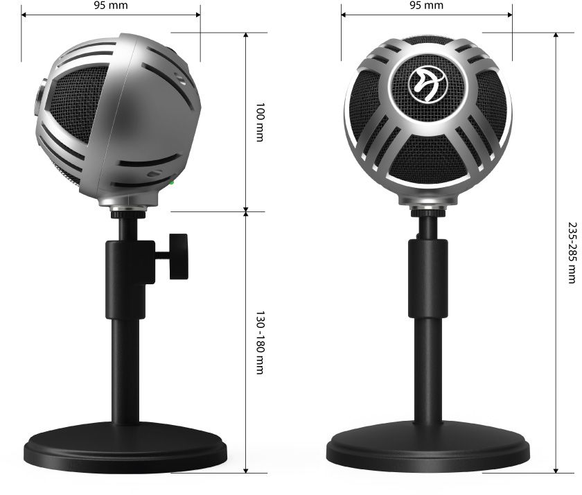 фото Мікрофон для ПК/ для стрімінгу Arozzi Sfera Pro Black